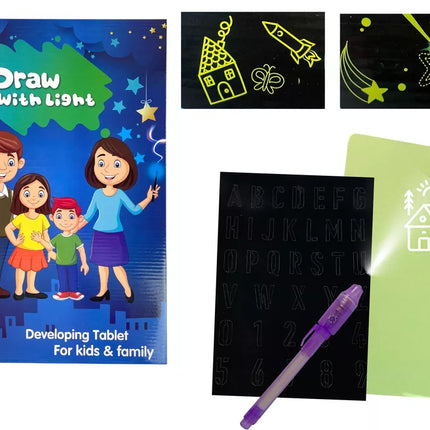 Šviesos piešimo planšetė grafiniam rašymui