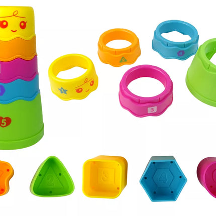 Interaktyvus edukacinis stalas kamuoliukų rūšiuoklis čiuožykla mėlynas