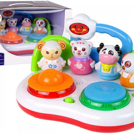 Muzikinis DJ žaidimas su gyvūnėliais, šviesomis ir garsais