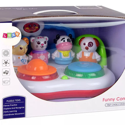 Muzikinis DJ žaidimas su gyvūnėliais, šviesomis ir garsais