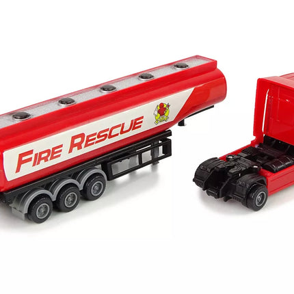 Raudona gaisrinės brigados autocisterna, 30 cm ilgio