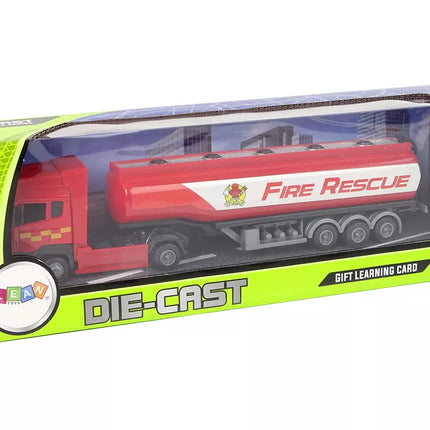 Raudona gaisrinės brigados autocisterna, 30 cm ilgio