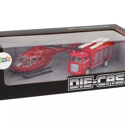 Gaisrinės brigados sraigtasparnio traukimo rinkinys, raudonas