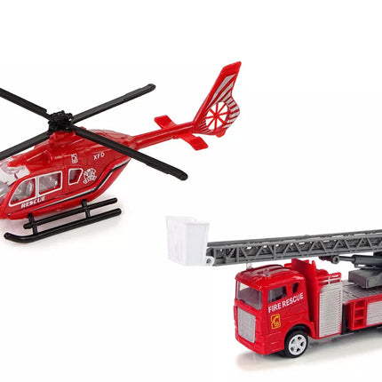 Gaisrinės brigados sraigtasparnio traukinio vagonų rinkinys