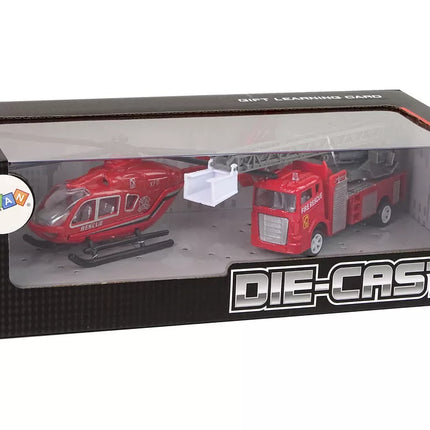 Gaisrinės brigados sraigtasparnio traukinio vagonų rinkinys