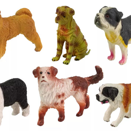 Šunų veislių šunų figūrėlių rinkinys, 6 elementai