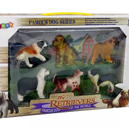 Šunų veislių šunų figūrėlių rinkinys, 6 elementai