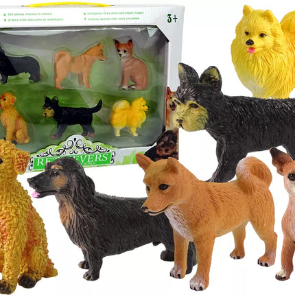 6 figūrėlių rinkinys  Grynakraujai šunys  Žymūs pasaulio šunys