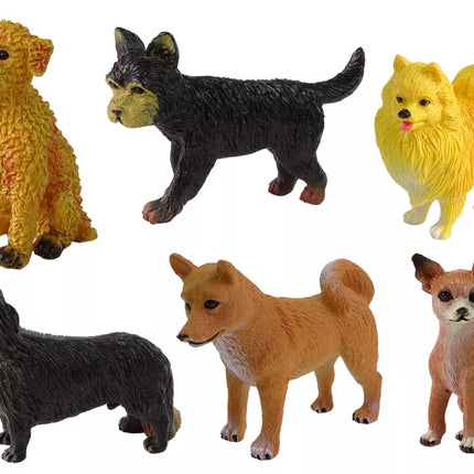 6 figūrėlių rinkinys  Grynakraujai šunys  Žymūs pasaulio šunys