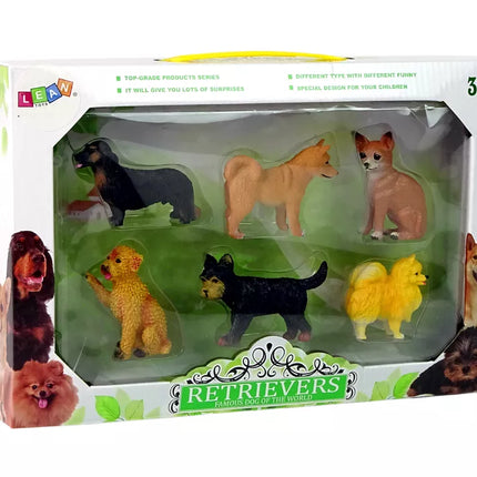 6 figūrėlių rinkinys  Grynakraujai šunys  Žymūs pasaulio šunys