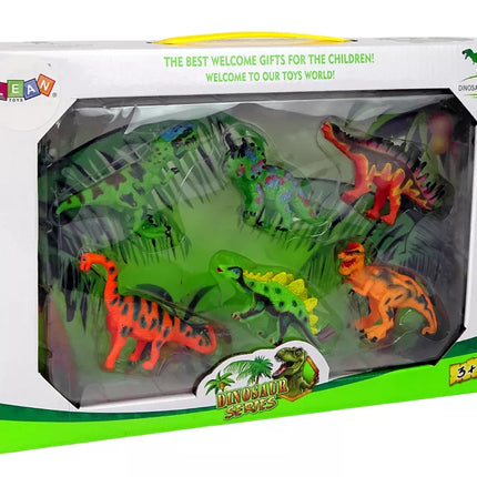 Dinozaurų figūrėlių modelių rinkinys, 6 vnt., su priedais