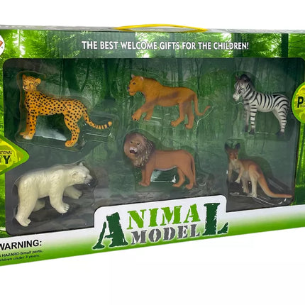 Afrikos laukinės gamtos figūrėlių rinkinys Kengūra Zebra