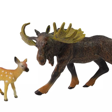 Elnių ir jauno elnio figūrėlių rinkinys (2 vnt.) Miško gyvūnai