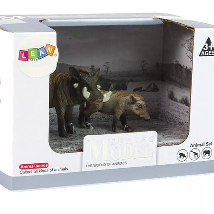 Afrikinių karpočių su jaunikliais figūrėlių rinkinys (2 vnt.) „Gyvūnų pasaulio“ serija