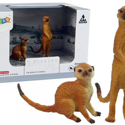 2 figūrėlių surikatų rinkinys "Pasaulio gyvūnai" serija