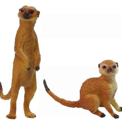 2 figūrėlių surikatų rinkinys "Pasaulio gyvūnai" serija