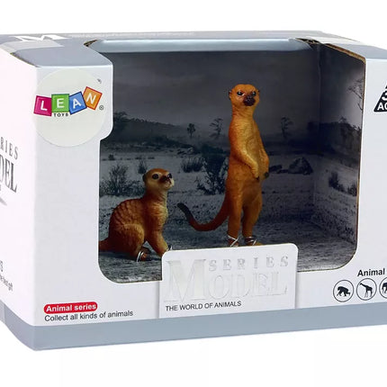 2 figūrėlių surikatų rinkinys "Pasaulio gyvūnai" serija