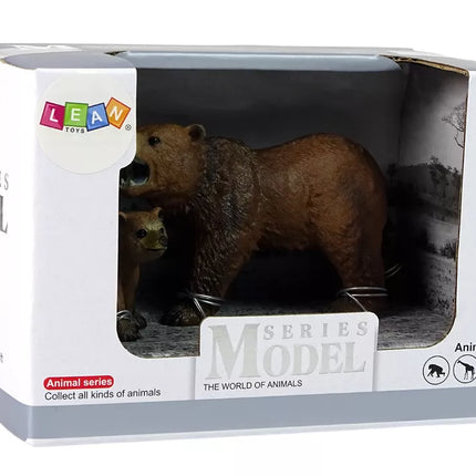 2 figūrėlių rinkinys: grizlio lokys su jaunikliu