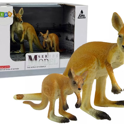 Kengūrų su jaunikliais figūrėlių rinkinys (2 vnt.) – serija „Pasaulio gyvūnai“