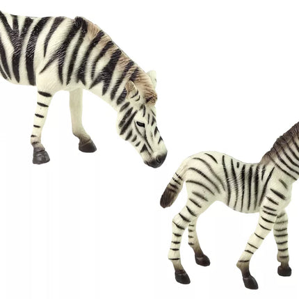 Afrikos laukinių gyvūnų hipopotamo zebro figūrėlės rinkinys