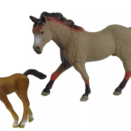 2 figūrėlių rinkinys Arklys su kumeliuku ir rašiklis Ožiaragio arkliai