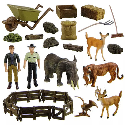 „Pasidaryk pats“ ūkio rinkinys, tvartas, gyvūnai, tigras, elnias