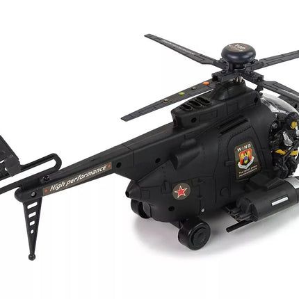 Kariniai sraigtasparnio sparnai su šviesomis, maitinami baterijomis