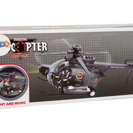 Kariniai sraigtasparnio sparnai su šviesomis, maitinami baterijomis