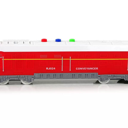 Traukinys 1:32 Raudonas Važiuoja Garsas Šviesos