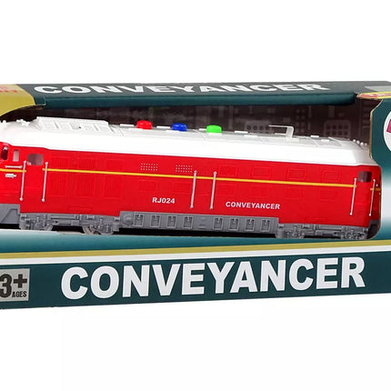 Traukinys 1:32 Raudonas Važiuoja Garsas Šviesos