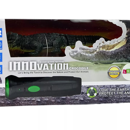 Nuotoliniu būdu valdomas krokodilo žibintuvėlis
