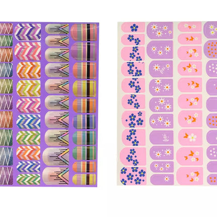 Didelis nagų dailės rinkinys, nagų lakai, lipdukai, skirtukai