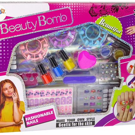 Nagų lakavimo rinkinys Nagų lakai Lipdukai Raštai Blizgučiai