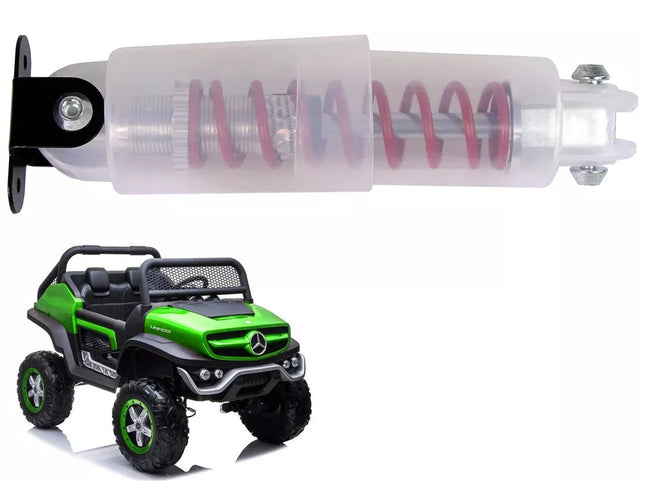 Amortizatorius akumuliatoriniam automobiliui UNIMOG