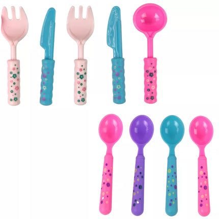 Arbatos rinkinys Puodeliai Lėkštės Stalo įrankiai Dubenys Violetinė