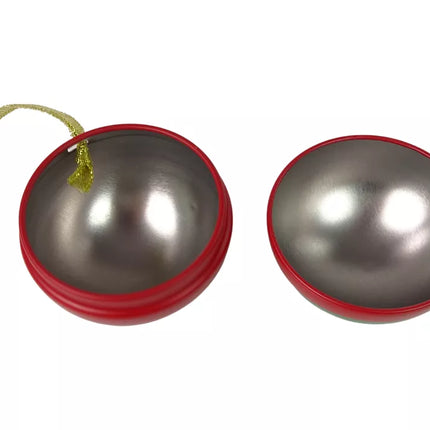 Metalinė Kalėdų eglutė, dekoratyvinė metalinė bomba, Kalėdų Senelis su Snieguoliu, žalia