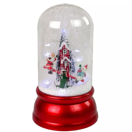 Kalėdinė kupolo dekoracija Sniego Senelis Kalėda Raudona