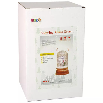 Kalėdinė kupolo dekoracija Sniego Senelis Kalėda Raudona