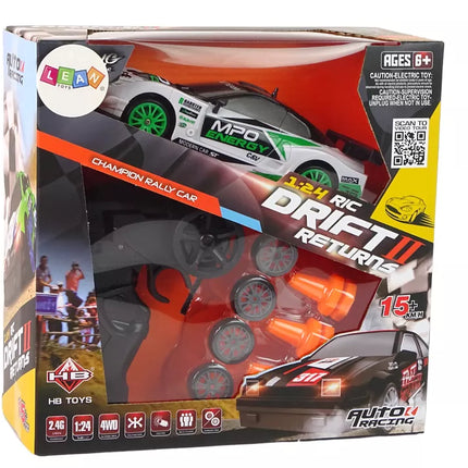 DRIFT ralio automobilio rinkinys + R/C nuotolinio valdymo pultas ir priedai. Greitis iki 15 km/val.