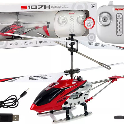 Sraigtasparnis SYMA S107H Nuotoliniu būdu valdomas 2,4G Raudonas