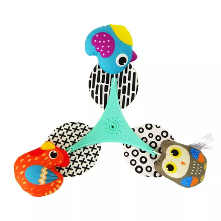 Spalvingas karuselinis žaislas „Paukščių melodija“ kūdikio lovelei ir vežimėliui