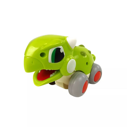 Dinozauras ant ratų, žalia figūrėlė