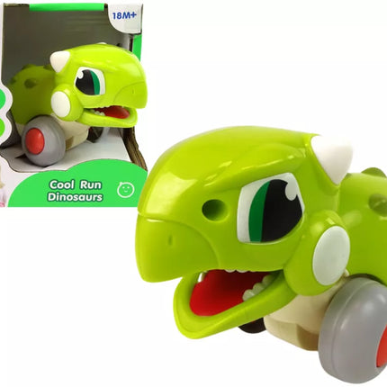 Dinozauras ant ratų, žalia figūrėlė