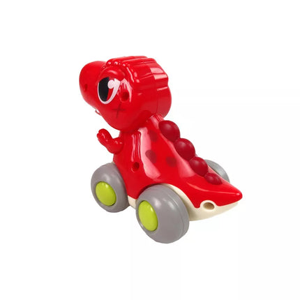 Dinozauras ant ratų T-Rex raudona figūrėlė
