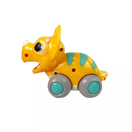 Dinozauras ant ratų Geltonas Triceratopsas Figūrėlė