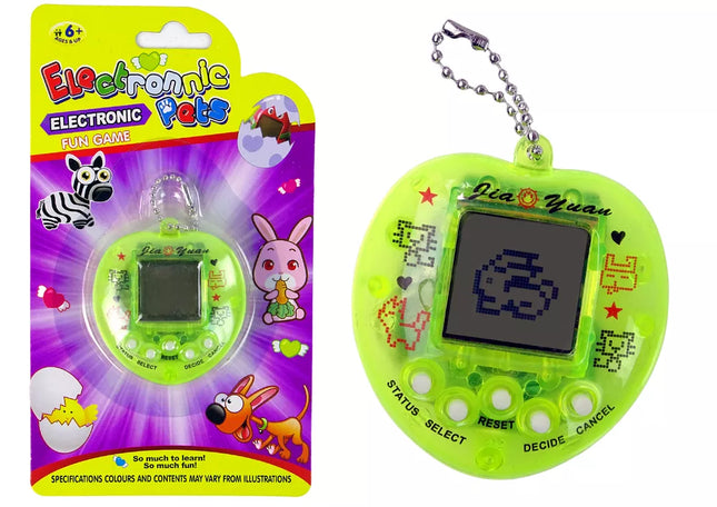 Elektroninis Tamagotchi geltonas žaidimas su gyvūnu