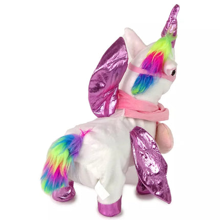 Interaktyvus arkliukas vienaragis baltas rožiniai sparnai