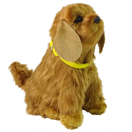 Interaktyvus pliušinis šuo, švelnus spanielio kailis. Paglostykite galvą ir sužinokite jo funkcijas.