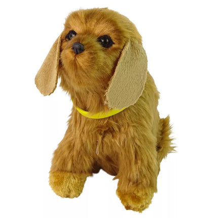 Interaktyvus pliušinis šuo, švelnus spanielio kailis. Paglostykite galvą ir sužinokite jo funkcijas.