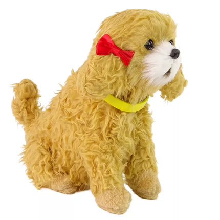 Interaktyvus pliušinis šuo, švelnus kailis, pudelio veislė